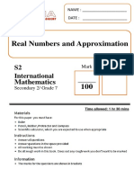 Real Numbers and Approximation: Mathematics