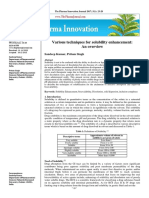 Various Techniques For Solubility Enhancement: An Overview: Sandeep Kumar, Pritam Singh