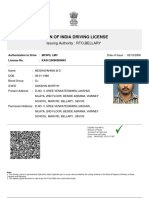 Indian driving license details