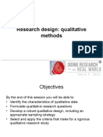 Research Design: Qualitative Methods
