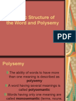 Understanding the Semantic Structure and Polysemy of Words