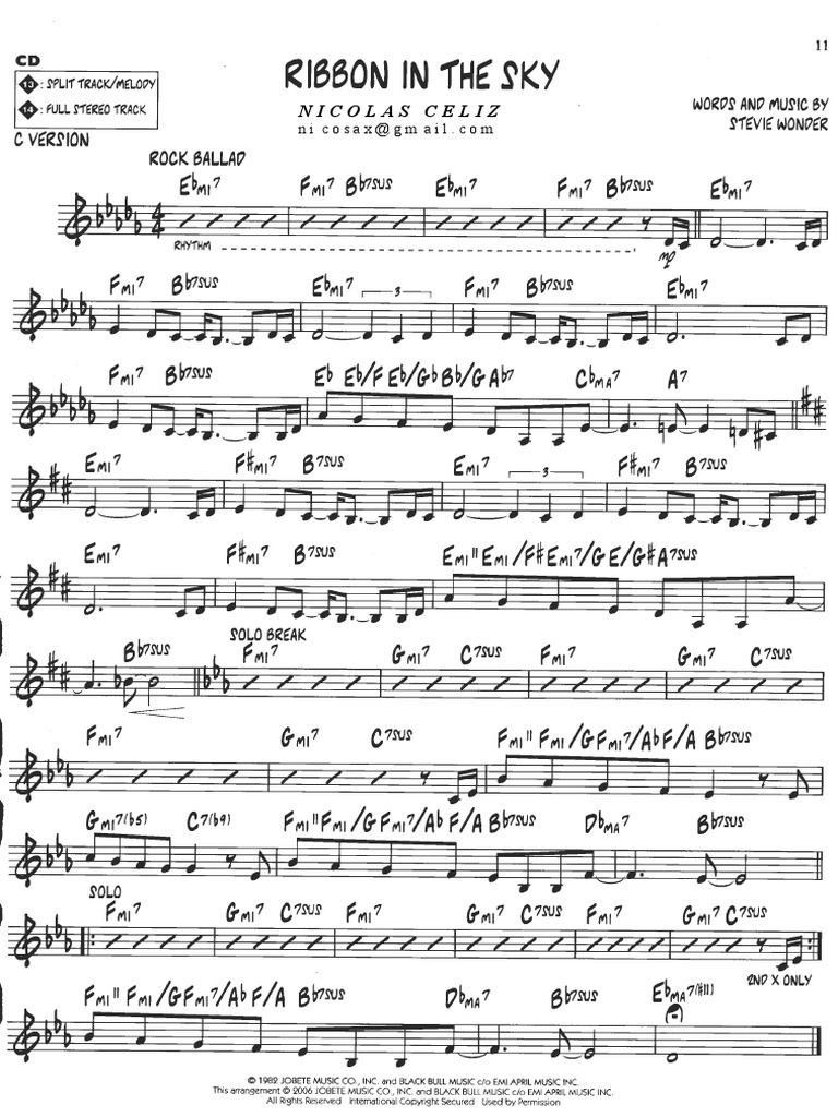 Ribbon in The Sky StevieWonder PDF