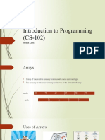 Introduction To Programming (CS-102) : Madiha Kiran