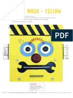 Mrprintables Printable Mask Robot Yellow A4