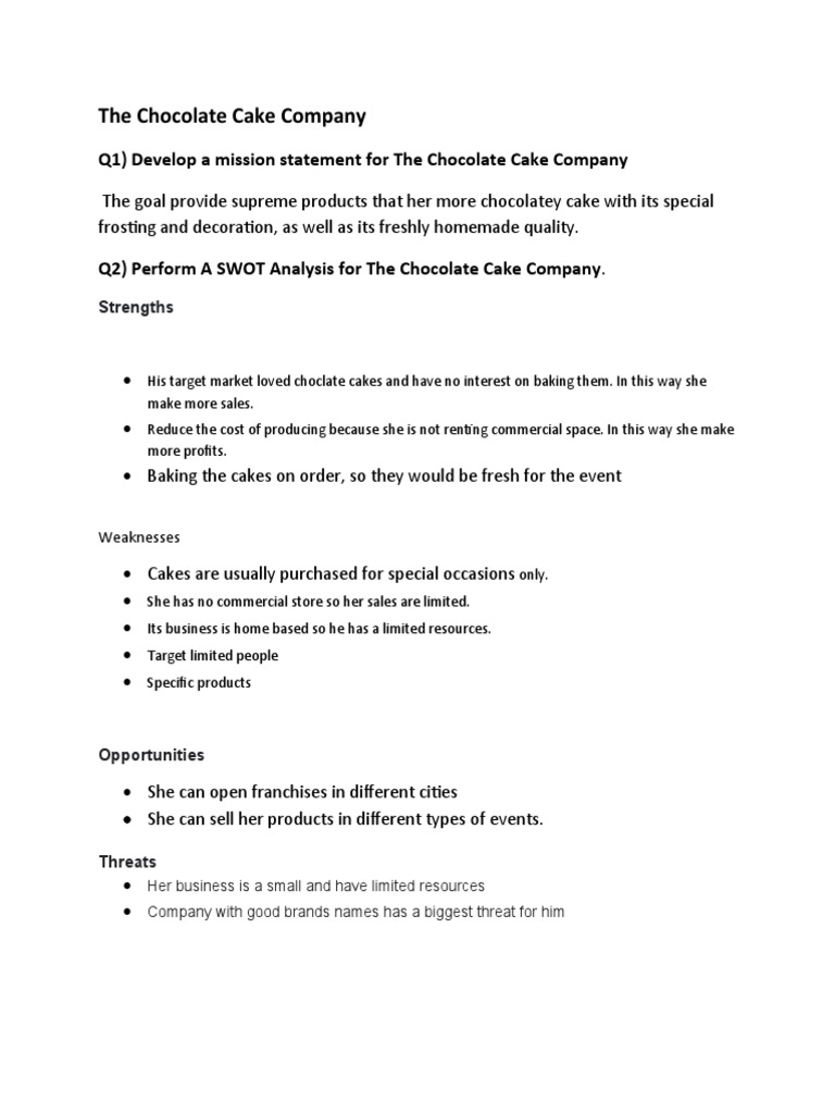 The Chocolate Cake Company PDF Cakes Brand