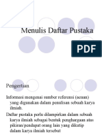 Menulis Daftar Pustaka