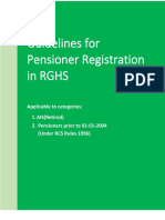 Guidelines For Pensioner Registration in Rghs