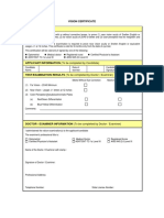 Vision Certificate Requirements