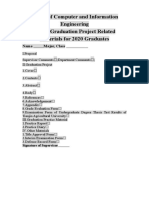 School of Computer and Information Engineering List of Graduation Project Related Materials For 2020 Graduates