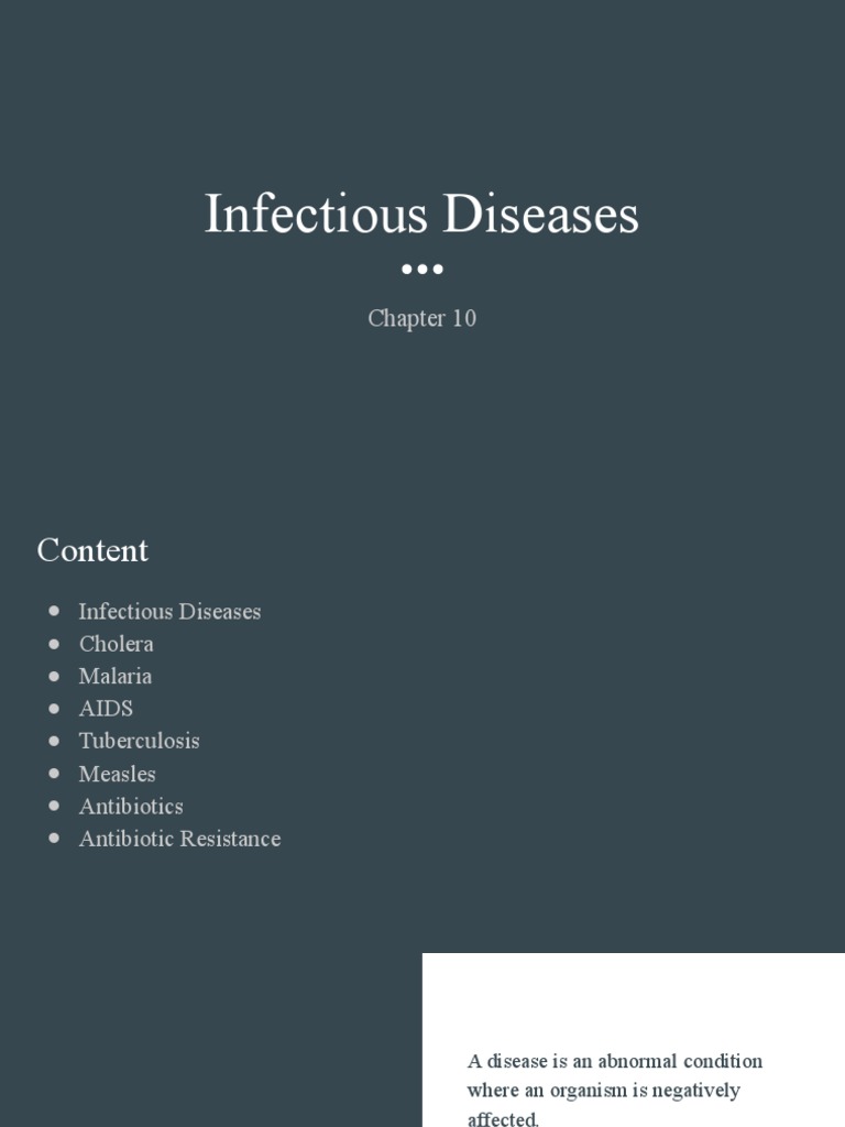 Overview of Infectious Diseases | PDF | Tuberculosis | Transmission ...