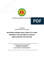 Rekomendasi PDPI COVID 19 PCR Negatif 2021