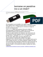 Puede Borrarse Un Pendrive Si Lo Acerco A Un Imán