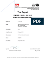 Industrial Safety Helmet Test Report Summary