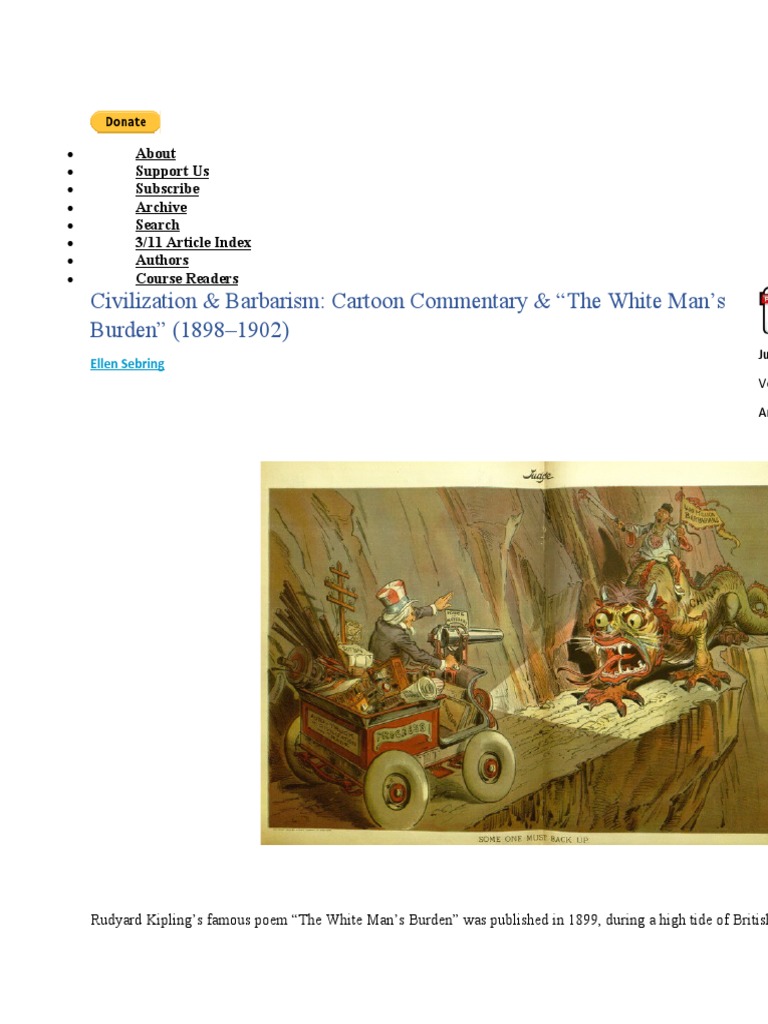 Civilizing Mission: Cartoons on Imperialism | PDF | Second Boer War ...