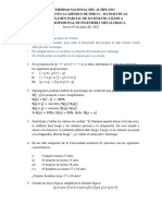 Examen de Matematica Basica E.p.ing. Metalurgica