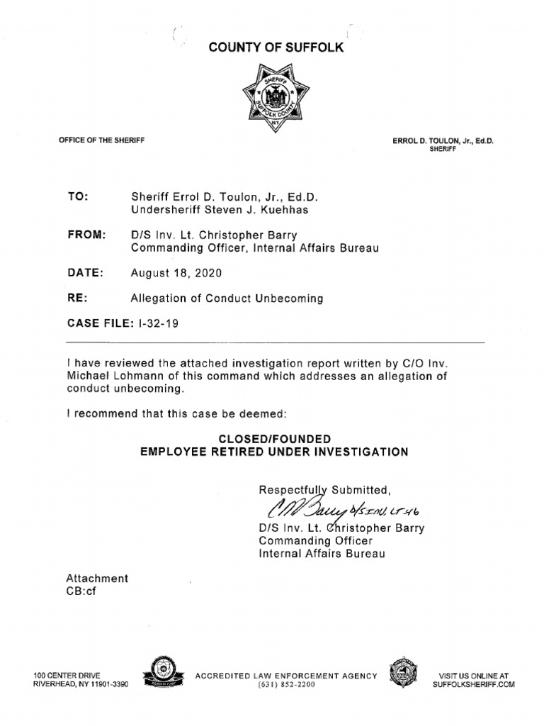 Cops-Gillan IA Report | PDF