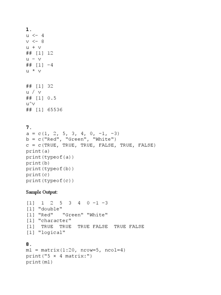 R Exam | PDF | Array Data Structure | Matrix (Mathematics)