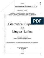 (Biblioteca Brasileira de Filosofia) Ernesto Faria - Gramática Superior Da Língua Latina. 14-Acadêmica (1958)