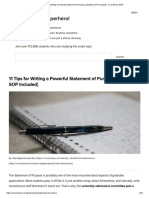 11 Tips For Writing A Powerful Statement of Purpose (Sample SOP Included) - CrunchPrep GRE