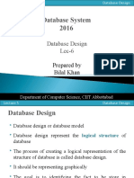 Database Design Lec-6: Prepared by Bilal Khan