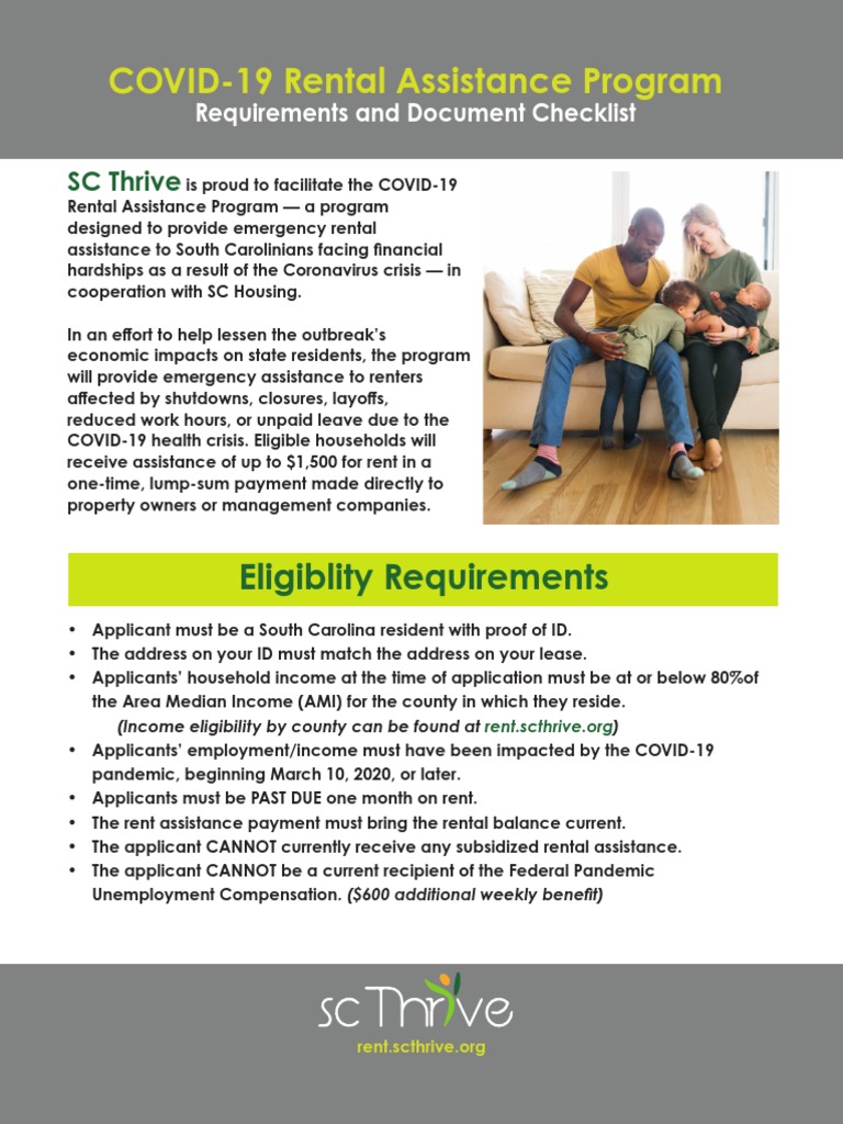 CA Thrive Rental Assistance Application PDF Renting Paycheck