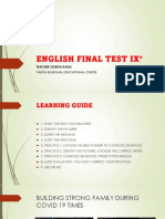 English Final Test Ix°