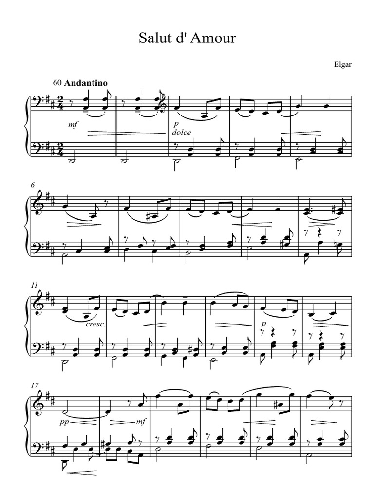 Salut D' Amour ABRSM Grade 3 Score | PDF