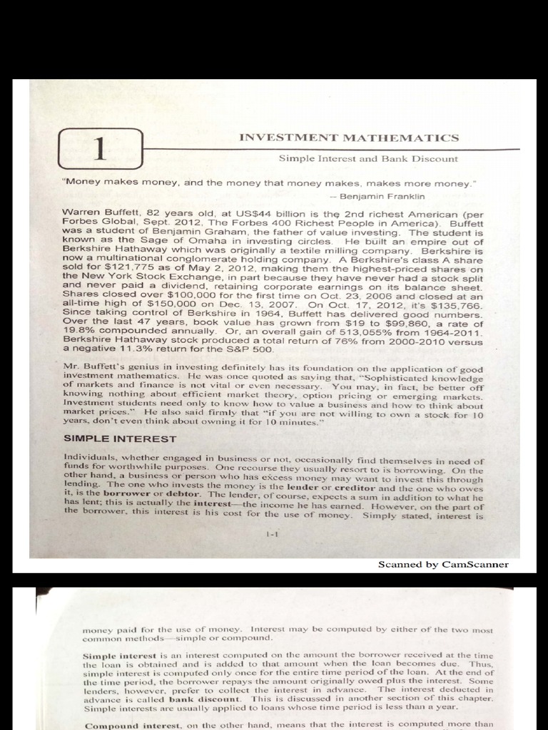 Investment Mathematics Ballada PDF PDF