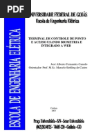Monografia "Terminal de Controle de Ponto e Acesso Usando Biometria e Integrado a Web"