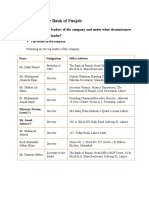 The Bank of Punjab 1.: Who Are The Top Leaders of The Company and Under What Circumstances Did They Become Leader?