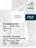 Muhammed Safwan: 15-MAY-1993 Cat B Staff ID:142