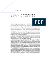 Ratio Analysis - Holly Fashion