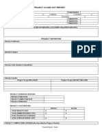 Project Handover Template