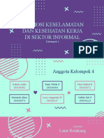 Promosi Keselamatan Dan Kesehatan Kerja Di Sektor Informal: Kelompok 4