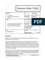 Director's Rule 7-2021: Applicant: Supersedes: Publication: Effective: Code and Section Reference