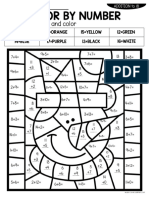 2 - Winter Addition and Subtraction To 18 Color by Number No Prep Printables