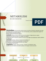 Metabolism: Bs I Biochemistry