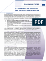 Participatory Ergonomics Preventing MSDs Workplace