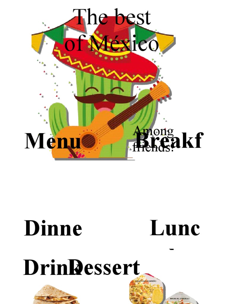 Menu en Ingles PDF