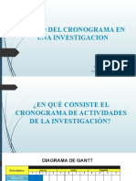 Diseño Del Cronograma en Una Investigacion