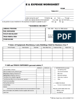 Trucker'S Income & Expense Worksheet: Full Time YES NO