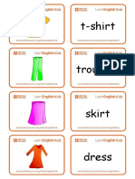 Flashcards-clothes-set-1 English Game Designer Olesya Dgt