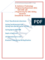 CNC Milling Program For CAM Compiled by V.K.Modi