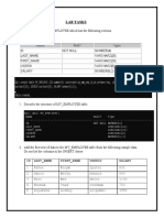 Lab Tasks: 1. Create The Table MY - EMPLOYEE Which Has The Following Schema