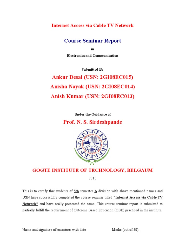 Internet Access Via Cable TV Network | PDF | Internet Access | Digital ...