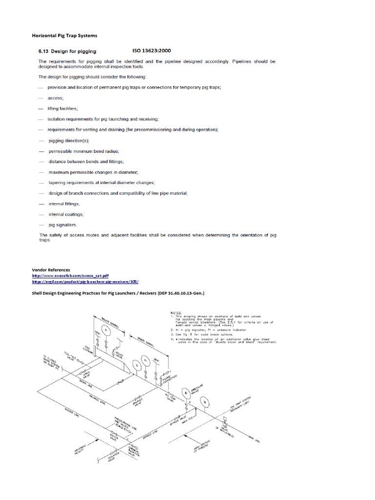 Horizontal Pig Trap System Overview | PDF