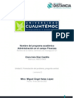 2 .1 Resumen Formulación Del Problema, Pregunta Central