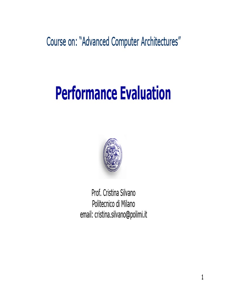 L14 Introduction To Performance Evaluation | PDF | Central Processing ...