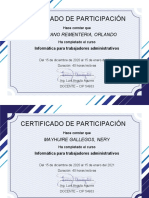Certificado de Participación - 43 Certificados