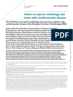 2020 ESC Guidelines On Sports Cardiology and Exercise in Patients With Cardiovascular Disease